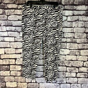 Chico's Brown & White Crop Pants Size L/14